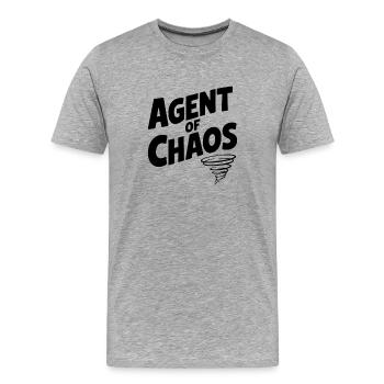 Agent du Chaos - T-shirt bio Premium Homme - gris chiné - Devant - Damien (186cm)