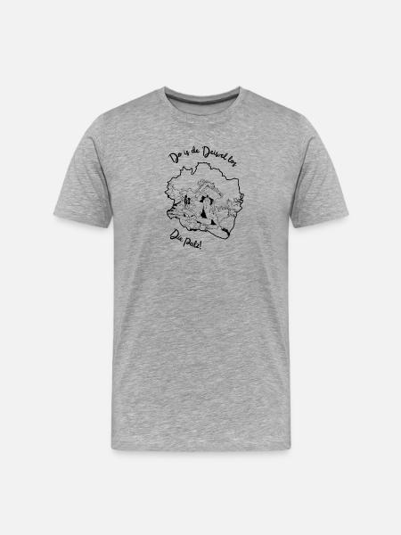 Do is de Deiwel los - Men's Premium Organic T-Shirt - heather grey