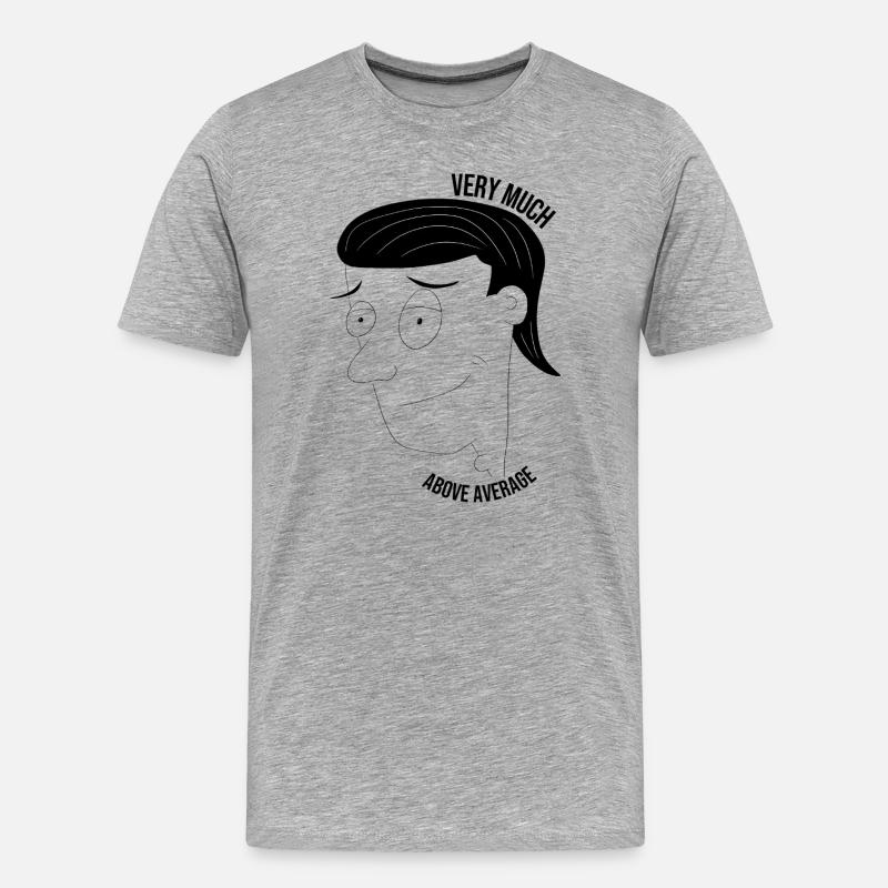 Sehr überdurchschnittlicher Mann - Männer Premium Bio T-Shirt - Grau meliert