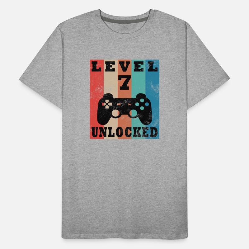 Level 7 freigeschaltet Retro-Controller Männer Premium Bio T-Shirt