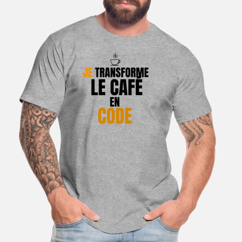 Je transforme le code en café T-shirt bio Premium Homme