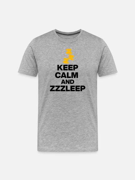 KEEP CALM AND ZZZLEEP 1aZzzleep - Men's Premium Organic T-Shirt - heather grey
