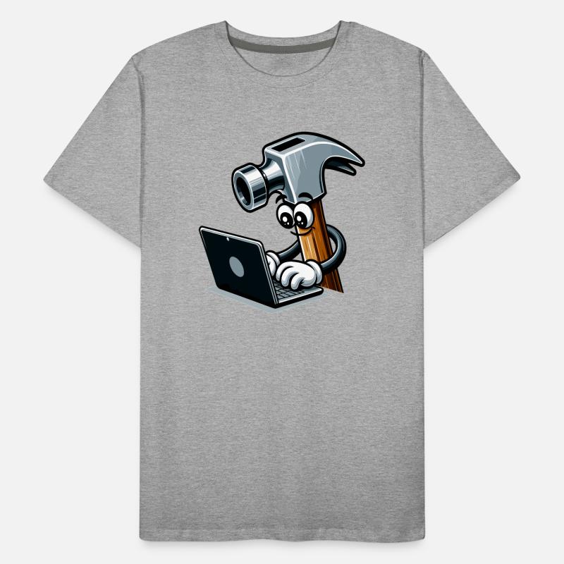 HammerCode: Werkzeug trifft Bits Männer Premium Bio T-Shirt