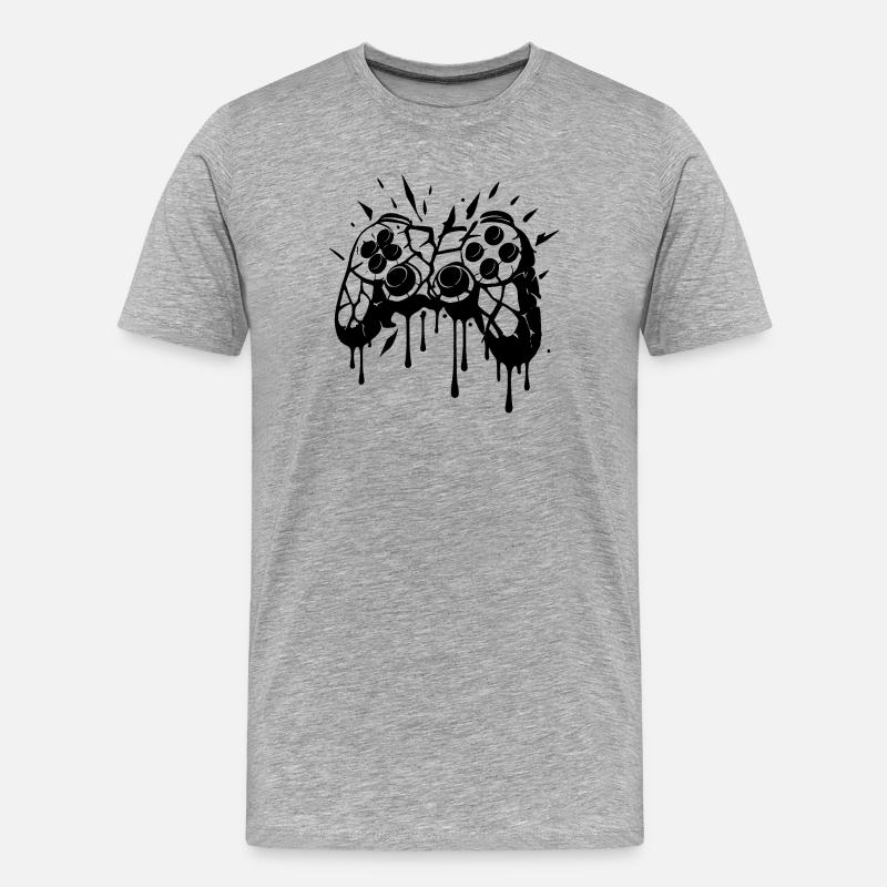 Broken controller - Men's Premium Organic T-Shirt - heather grey