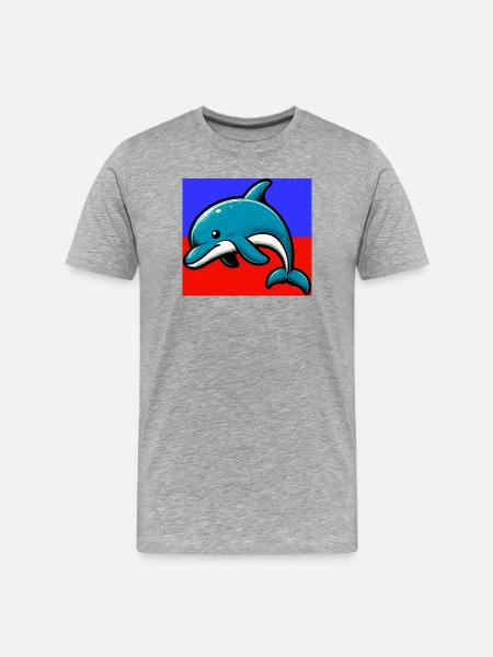 dolphin - Men's Premium Organic T-Shirt - heather grey