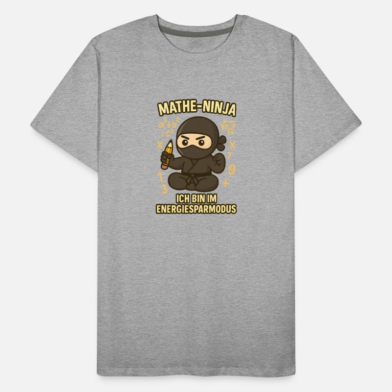 Funny math ninja for math teacher Men's Premium Organic T-Shirt