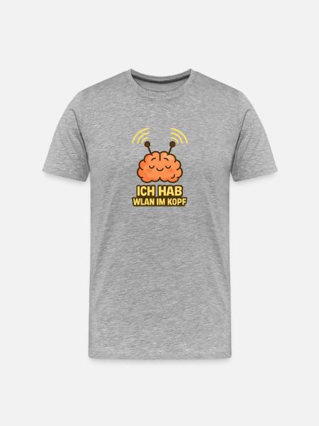 Free Wifi - Freies WLAN - Men's Premium Organic T-Shirt - heather grey