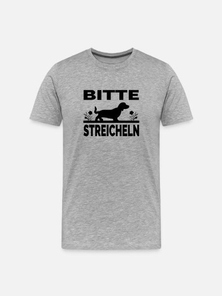 Dackel - Männer Premium Bio T-Shirt - Grau meliert
