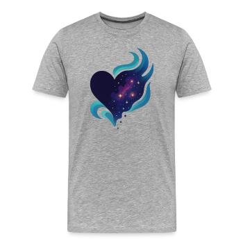Love - Heart - Valentine's Day - Wedding - Men's Premium Organic T-Shirt - heather grey - Front - Damien (186cm)