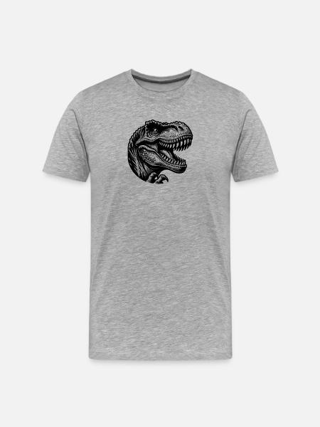 ADVENTURE T-REX - T-shirt bio Premium Homme - gris chiné