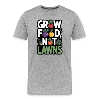 Permaculture philosophy of life for nature lovers - Men's Premium Organic T-Shirt - heather grey - Front - Damien (186cm)