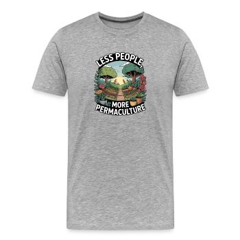 Permaculture philosophy of life for nature lovers - Men's Premium Organic T-Shirt - heather grey - Front - Damien (186cm)