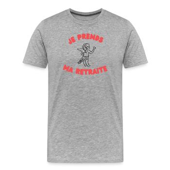 Cupid resigns - Men's Premium Organic T-Shirt - heather grey - Front - Damien (186cm)