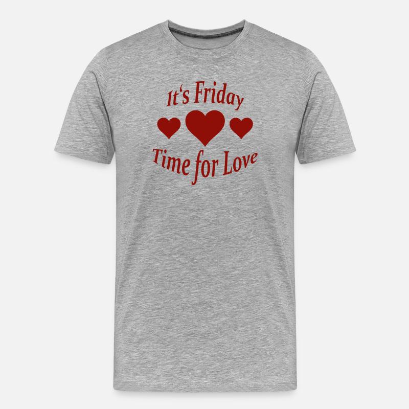 FRIDAY - Männer Premium Bio T-Shirt - Grau meliert