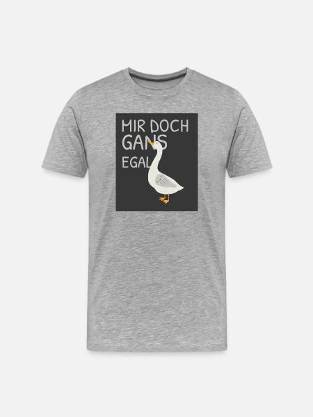 I don't care – Funny Goose - Men's Premium Organic T-Shirt - heather grey