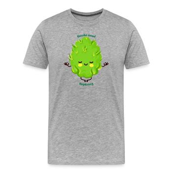 Smoke Weed Everyday - Men's Premium Organic T-Shirt - heather grey - Front - Damien (186cm)