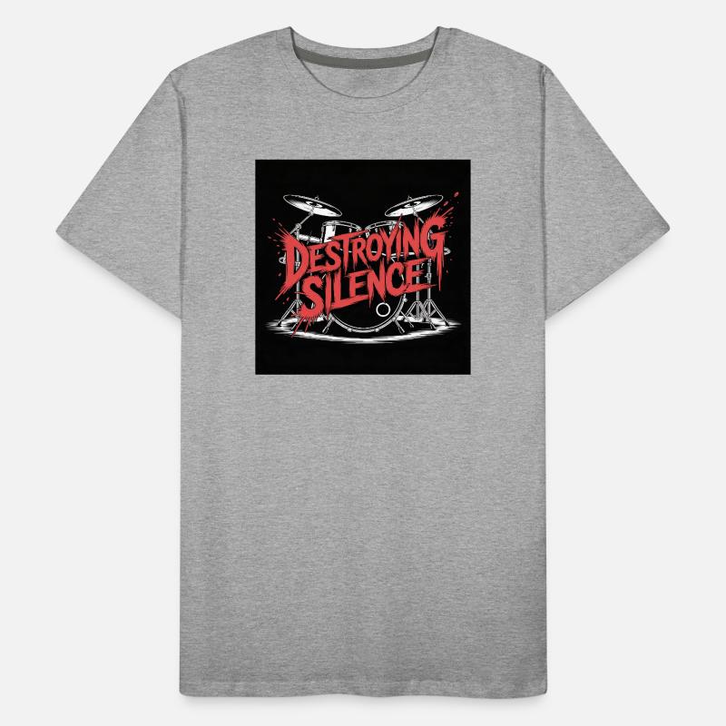 Destroying Silence Drum Graffiti Männer Premium Bio T-Shirt