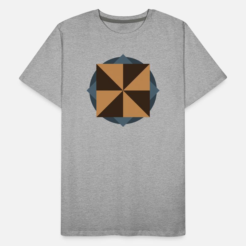 PYRAMID CORE GEOMETRY | Basic Shapes Artwork Men's Premium Organic T-Shirt