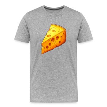 Fromage - T-shirt bio Premium Homme - gris chiné - Devant - Damien (186cm)