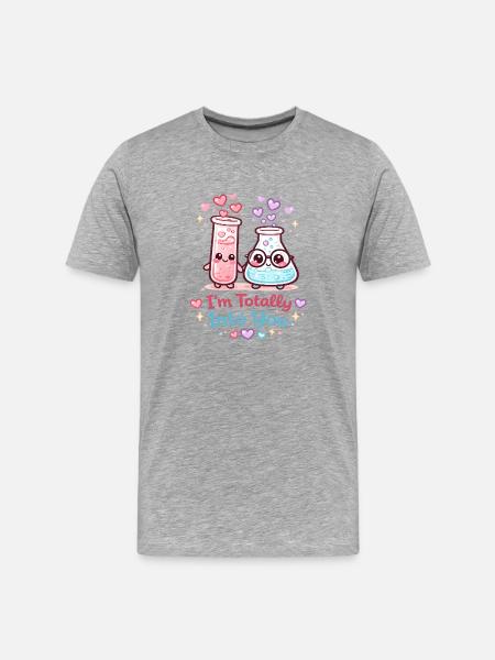 Totally Into You Beaker Duo - Men's Premium Organic T-Shirt - heather grey