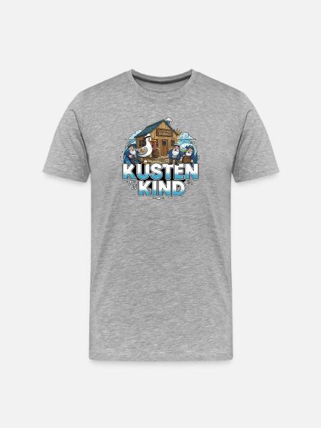 Coastal Child Harbour Pub - Men's Premium Organic T-Shirt - heather grey