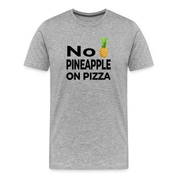 Pizza - T-shirt bio Premium Homme - gris chiné - Devant - Damien (186cm)
