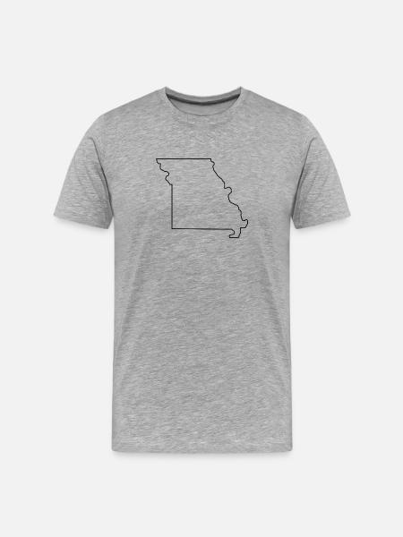 Missouri map - Men's Premium Organic T-Shirt - heather grey