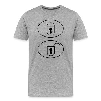 Car Remote Control Buttons - Men's Premium Organic T-Shirt - heather grey - Front - Damien (186cm)