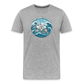 Senioren Eisbaden - Men's Premium Organic T-Shirt - heather grey - Front - Damien (186cm)