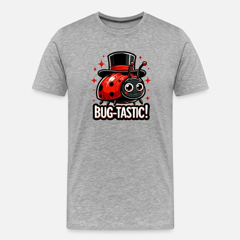 Bug-Tastic: Ladybug Magic Hat - Men's Premium Organic T-Shirt - heather grey