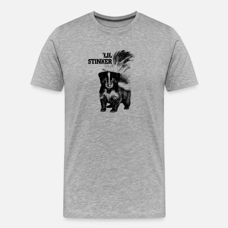 Lil Stinker - Kleiner Stinker - Männer Premium Bio T-Shirt - Grau meliert