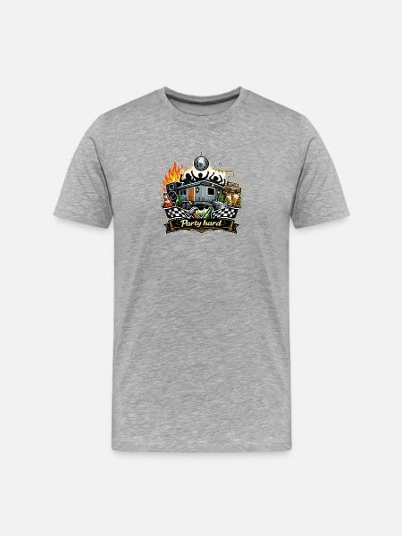 Party Construction Trailer - Men's Premium Organic T-Shirt - heather grey