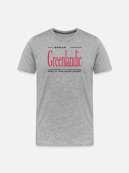 Supermacht Greenland - Männer Premium Bio T-Shirt - Grau meliert