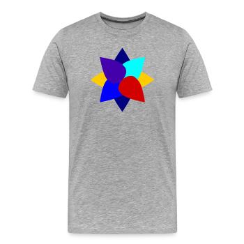 DESIGN. ART. DAD. MAMMA. MODERN. GEEK. VINTAGE. - Men's Premium Organic T-Shirt - heather grey - Front - Damien (186cm)