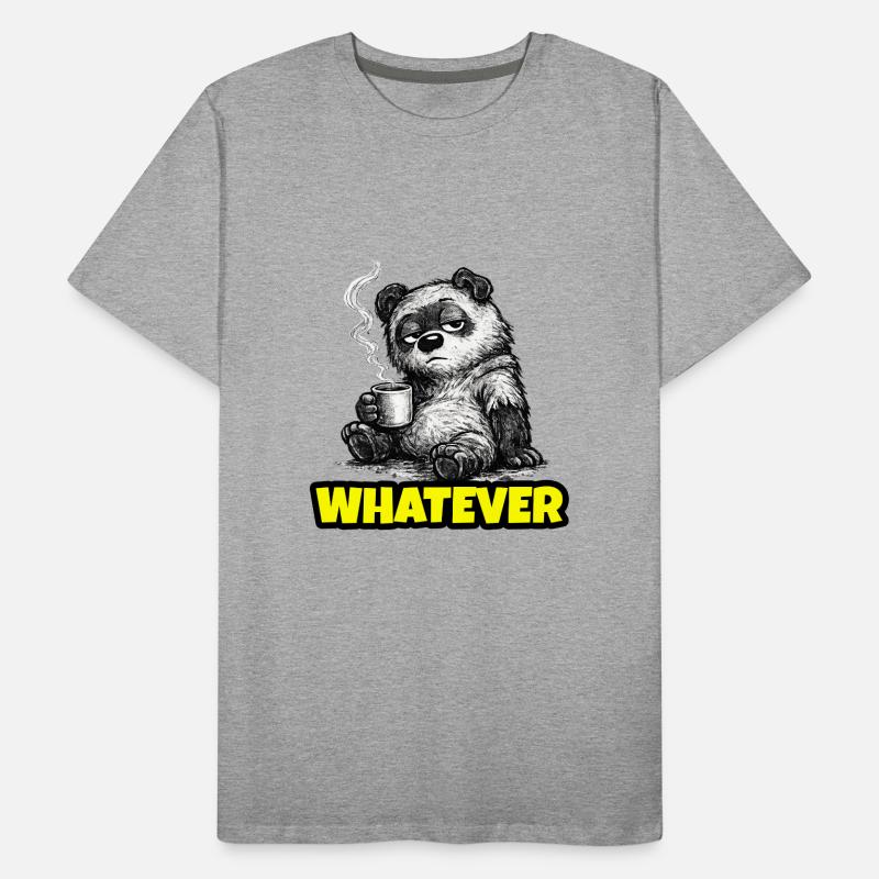 Whatever – Grumpy Bear Coffee (Sketch) Männer Premium Bio T-Shirt