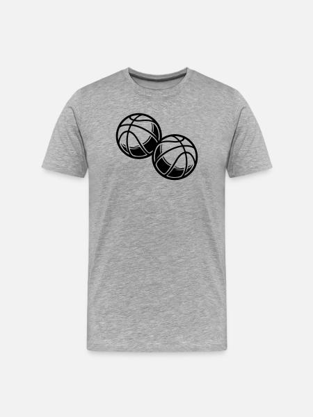 Basketball Symbol Team - Men's Premium Organic T-Shirt - heather grey