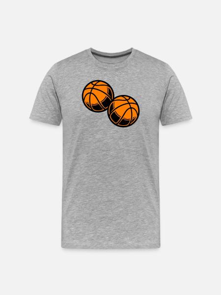 Basketball Symbol Team - Männer Premium Bio T-Shirt - Grau meliert