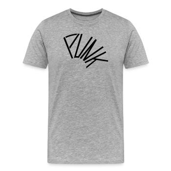 PUNK - Men's Premium Organic T-Shirt - heather grey - Front - Damien (186cm)