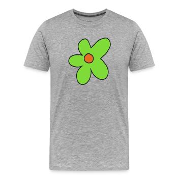 Pop Art à la fleur de tilleul - T-shirt bio Premium Homme - gris chiné - Devant - Damien (186cm)