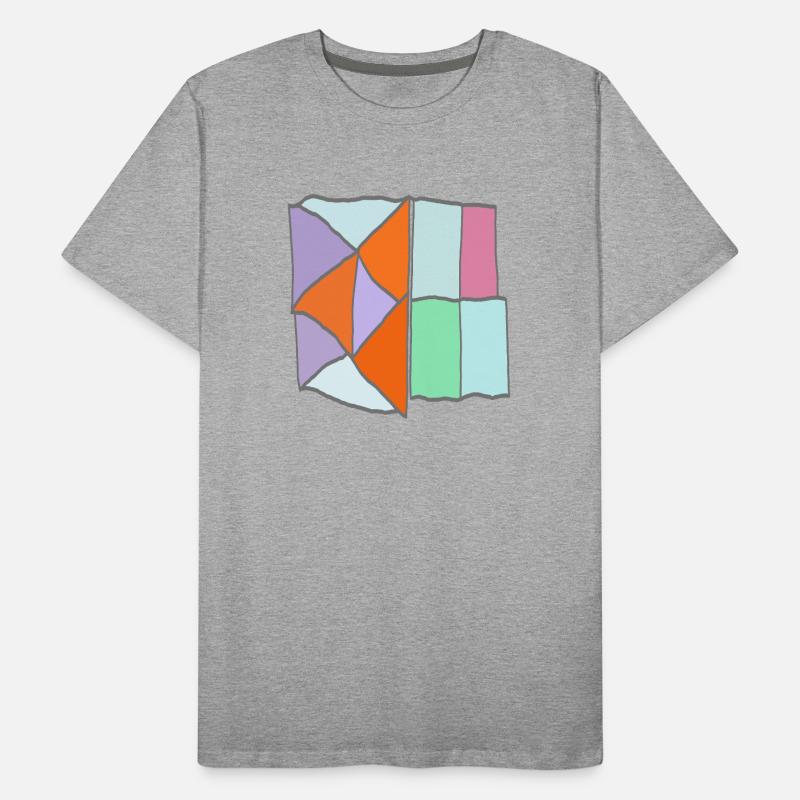 Geometric Patchwork Mosaic Men's Premium Organic T-Shirt