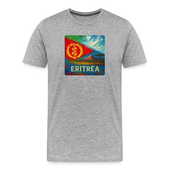 Eritrea Reise Design - Männer Premium Bio T-Shirt - Grau meliert - Vorne - Damien (186cm)