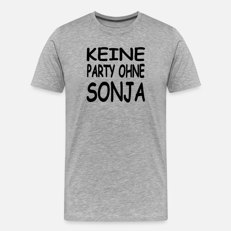 Sonja - Männer Premium Bio T-Shirt - Grau meliert