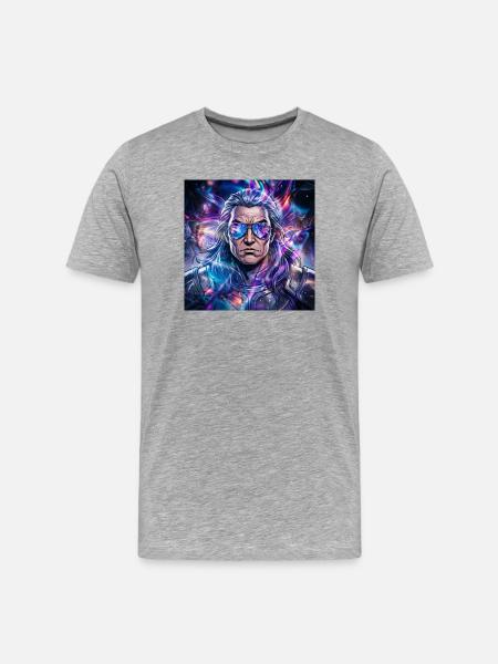 GENESKHAN - T-shirt bio Premium Homme - gris chiné