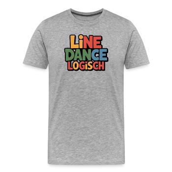 Logique de la danse en ligne - T-shirt bio Premium Homme - gris chiné - Devant - Damien (186cm)