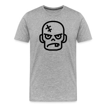 zombie - T-shirt bio Premium Homme - gris chiné - Devant - Damien (186cm)