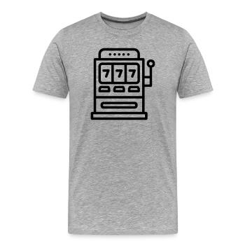 Casino - T-shirt bio Premium Homme - gris chiné - Devant - Damien (186cm)