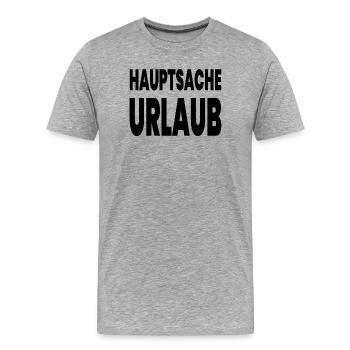 Urlaub - Männer Premium Bio T-Shirt - Grau meliert - Vorne - Damien (186cm)