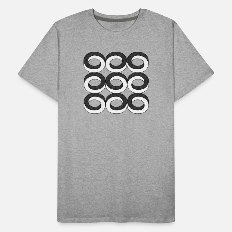 Optical Illusion Circles Texture Men's Premium Organic T-Shirt
