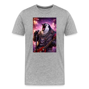 RockyZoo3 - Men's Premium Organic T-Shirt - heather grey - Front - Damien (186cm)