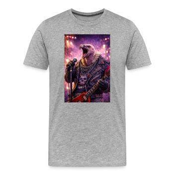 RockyZoo4 - Men's Premium Organic T-Shirt - heather grey - Front - Damien (186cm)